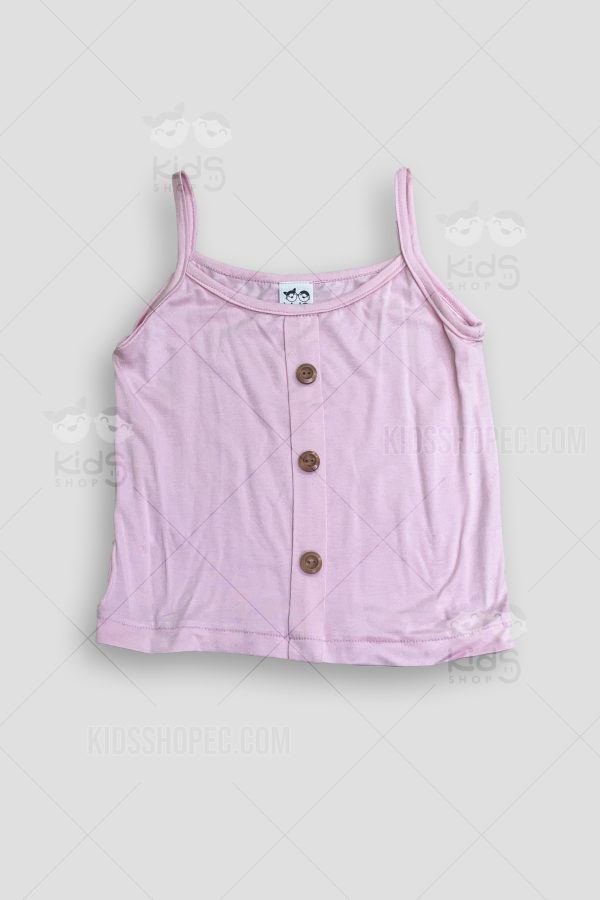 Blusa rosa de tirantes y un short negro con lazo en cintura. - Imagen 4