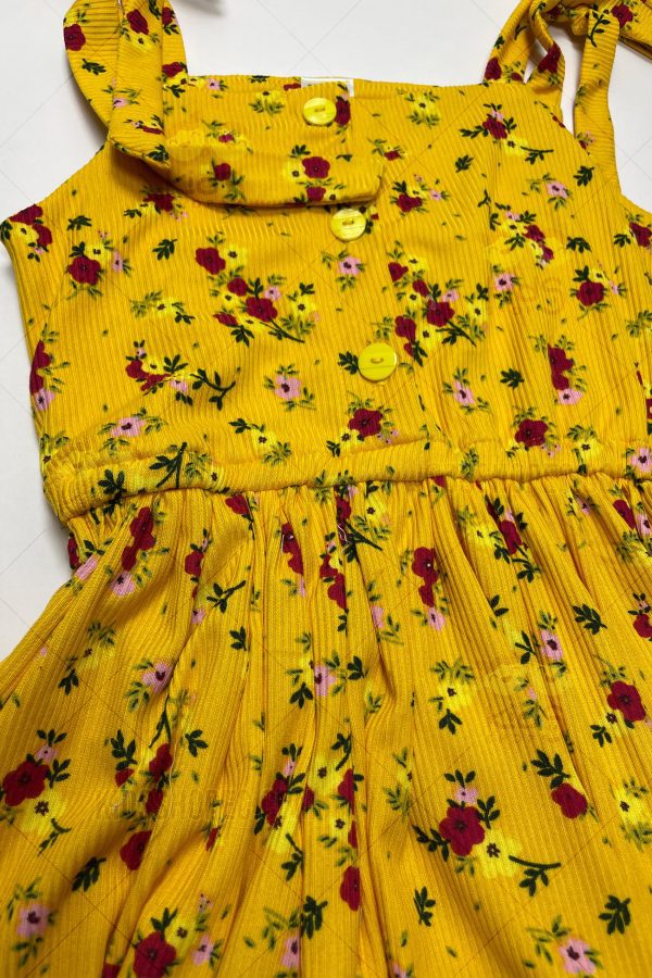 Vestido a tiras para amarrar con acabados florales. - Imagen 2