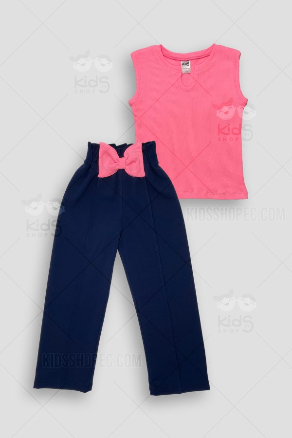 Conjunto de Top Sin Mangas y Pantalones con Lazo