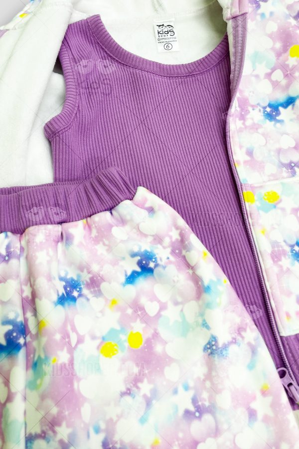 Conjunto Infantil con Adornos color Pastel de Tres Piezas - Imagen 4