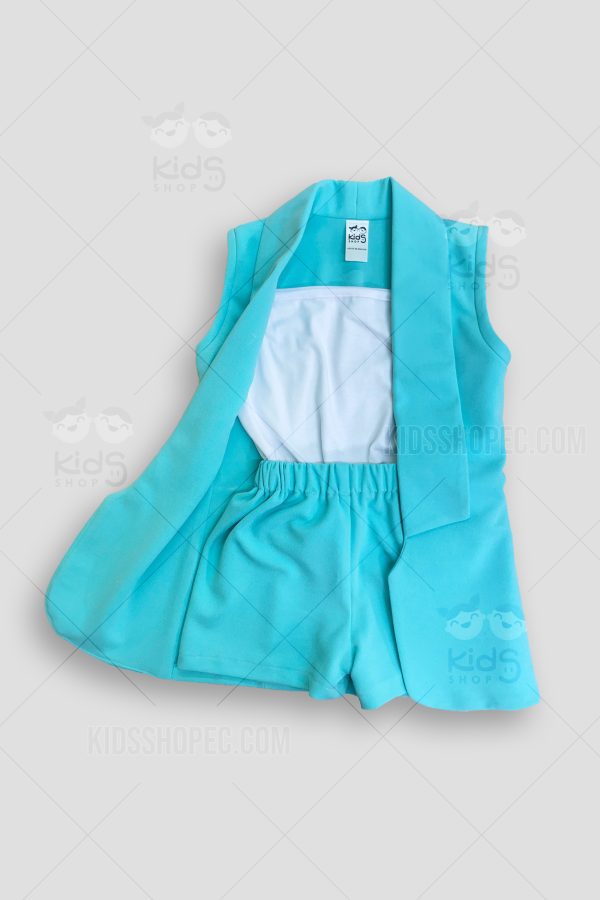 Conjunto 3 Piezas Infantil Elegante Turquesa de Verano - Imagen 4