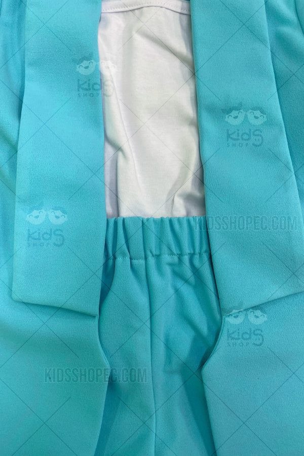 Conjunto 3 Piezas Infantil Elegante Turquesa de Verano - Imagen 3