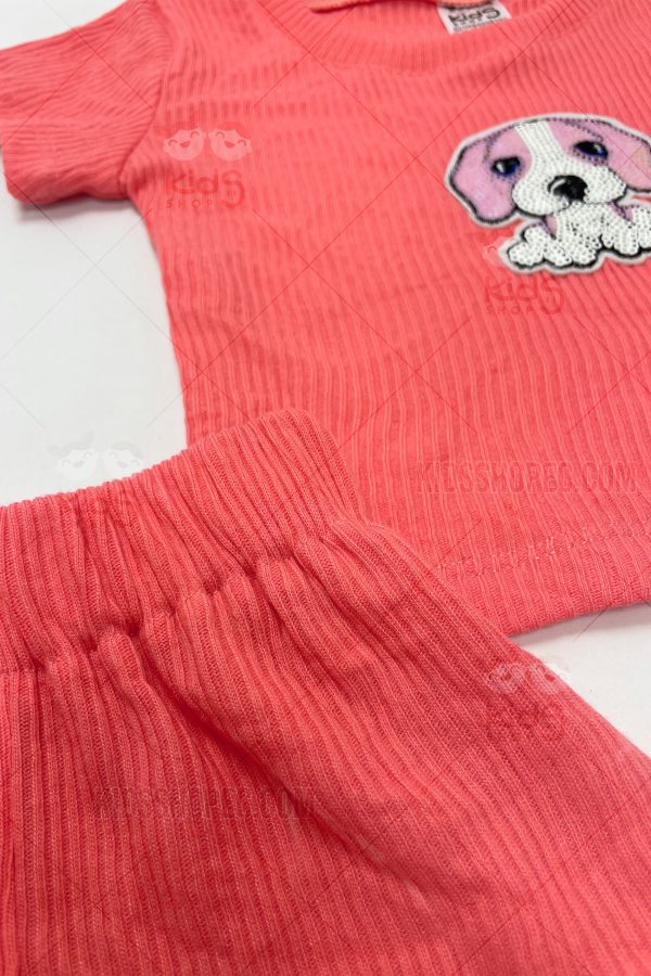 Conjunto Infantil de Blusa Manga Corta con Aplique y Short - Imagen 2