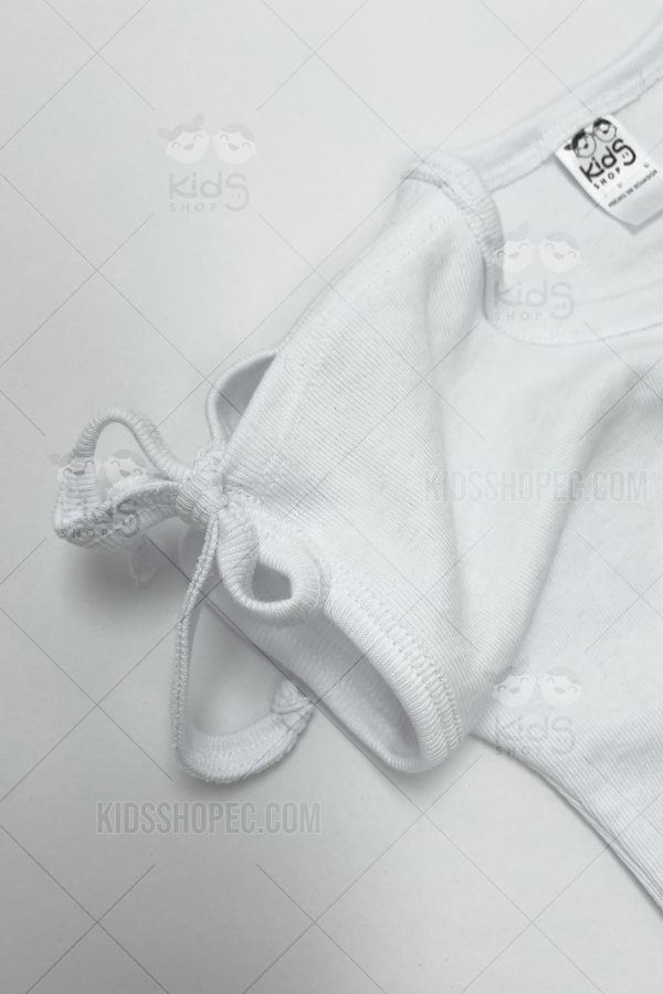 Conjunto Infantil de Camiseta Blanca con Aplique y Pantalones de Rayas - Imagen 3