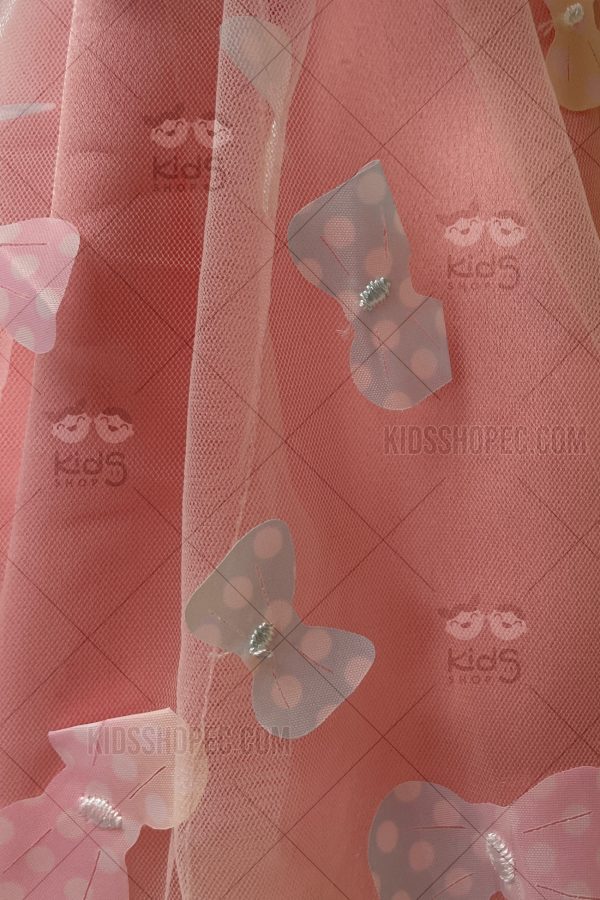 Vestido Infantil Elegante y Falda de Tul con Lazos Decorativos - Imagen 3