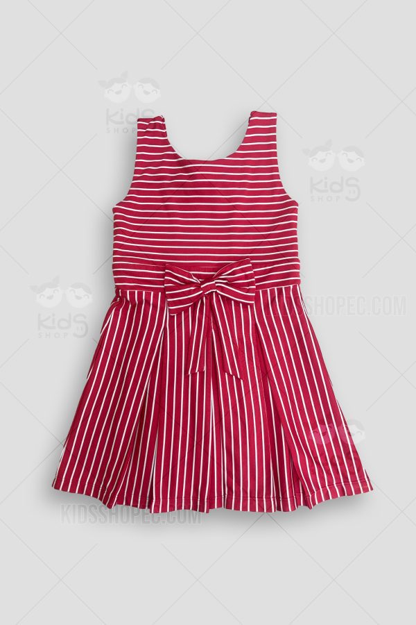 Vestido Infantil Rayas Náuticas con Lazo