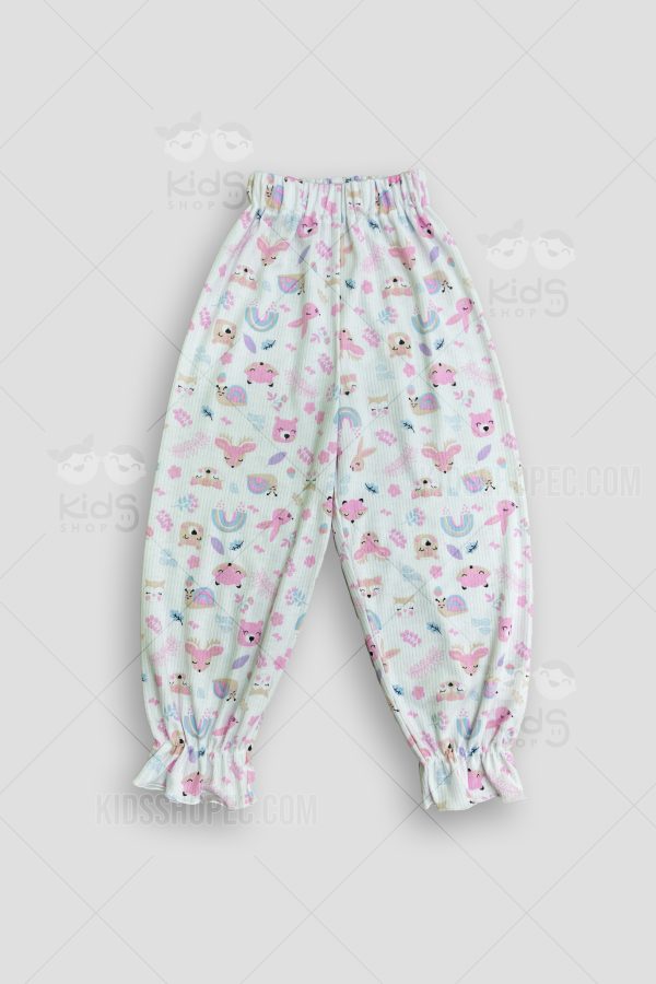 Pijama Infantil Manga Corta de Animales y Elementos Florales - Imagen 4