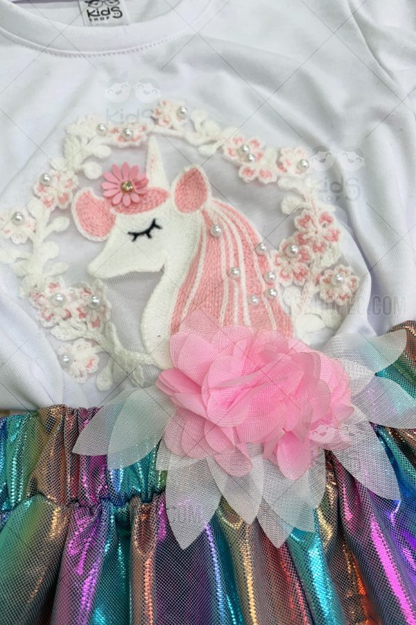 Vestido Unicornio con Falda Holográfica - Imagen 2