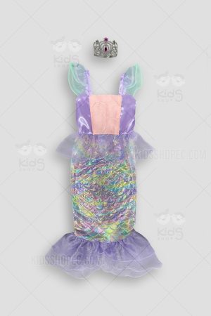 Disfraz o Vestido de Sirena Encantada con Tiara