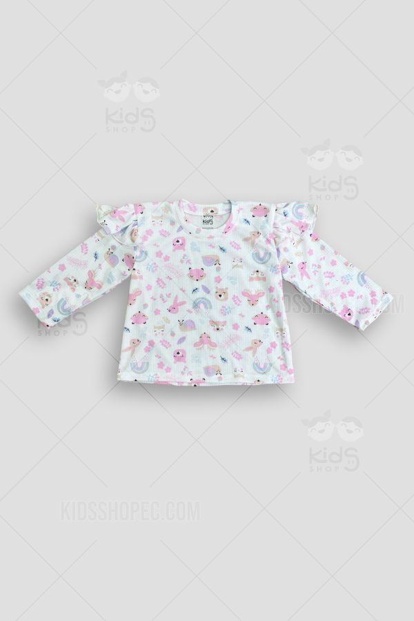 Pijama Infantil de Animales y Elementos Florales - Imagen 3