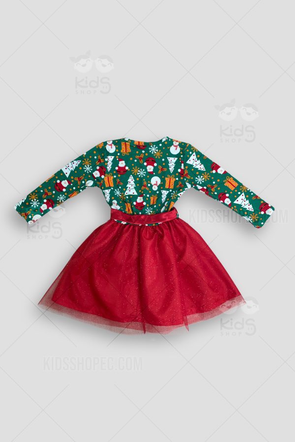 Vestido Festivo Navideño con Dos Lazos - Imagen 3