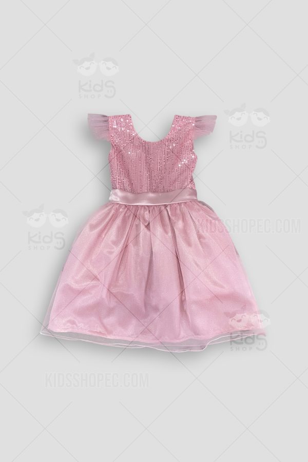 Vestido de Fiesta Rosa Brillante para Niñas