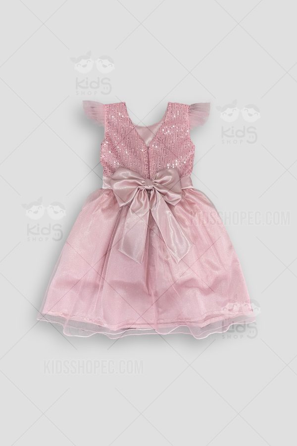 Vestido de Fiesta Rosa Brillante para Niñas - Imagen 4