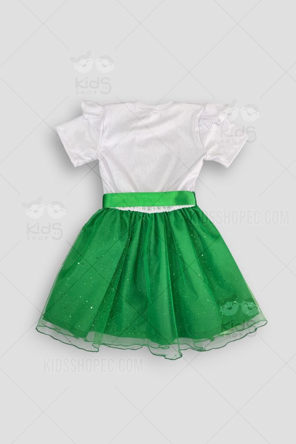 Vestido Navideño de Renito con Falda Verde - Imagen 3