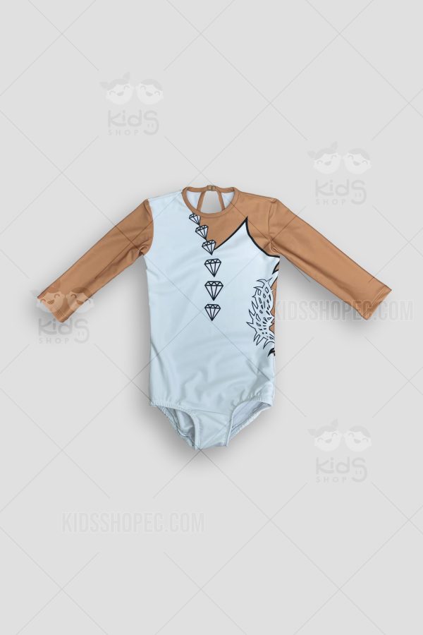 Traje de Danza Rítmica Diamante Blanco