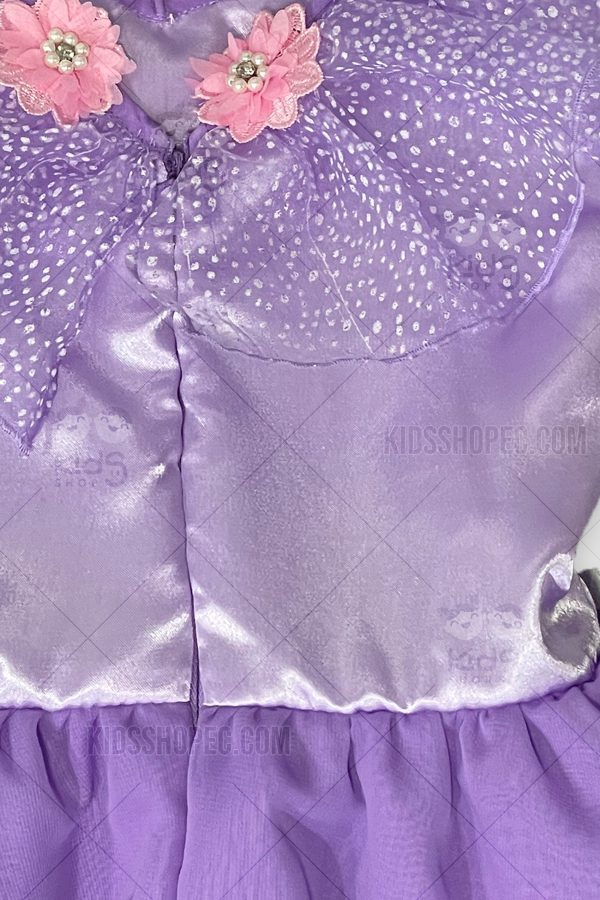 Vestido Floral Morado de Verano para Niñas - Imagen 4