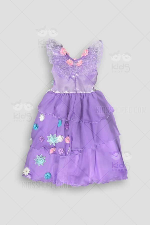 Vestido Floral Morado de Verano para Niñas - Imagen 3