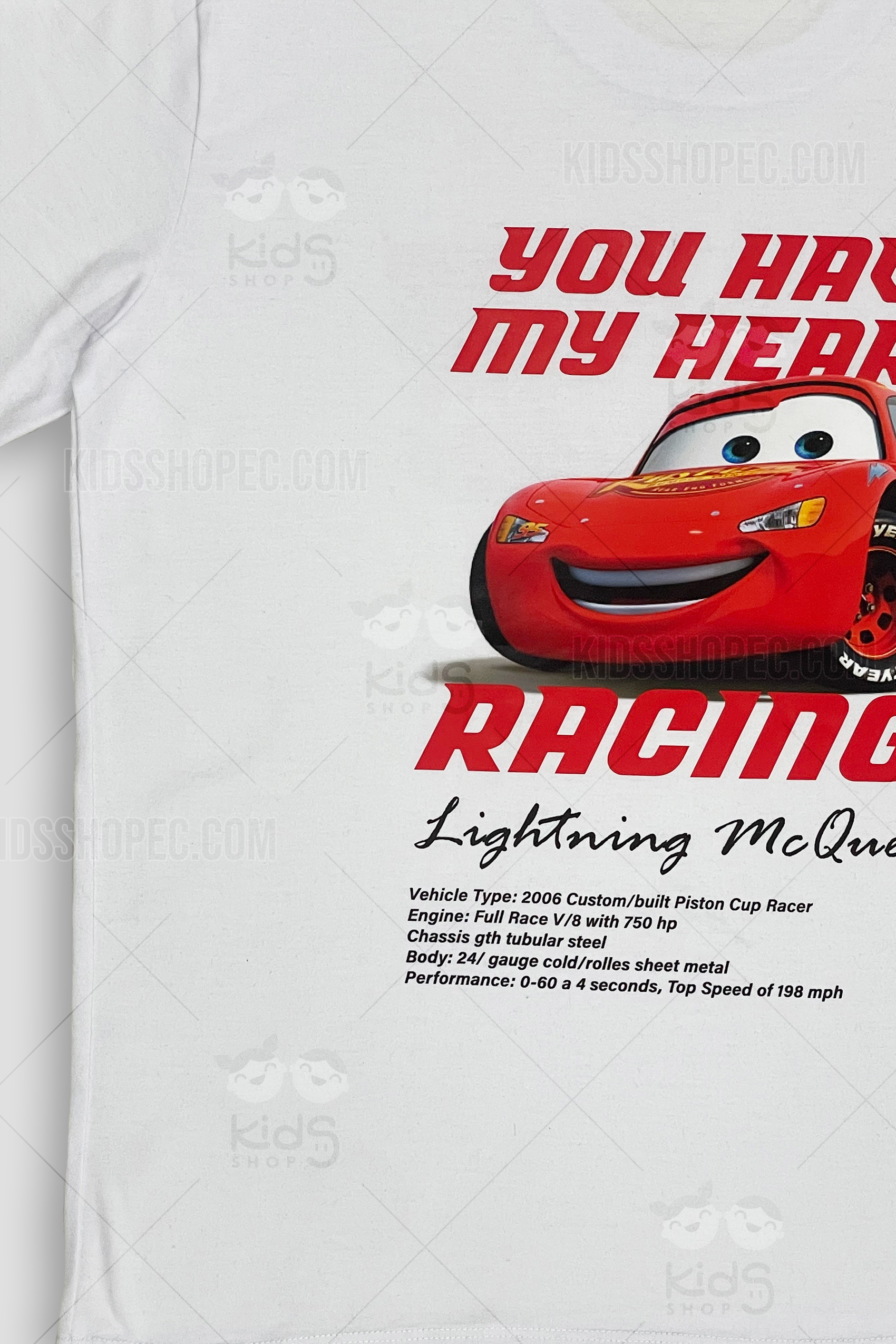 Camiseta "Rayo McQueen" para Niños - Imagen 2