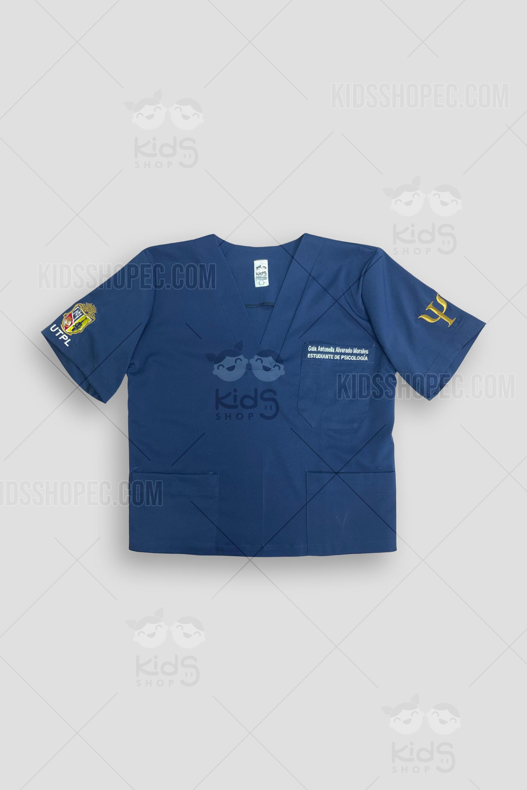 Scrub de Psicología Personalizado: Uniforme Azul Marino de Alta Calidad a Medida - Imagen 3