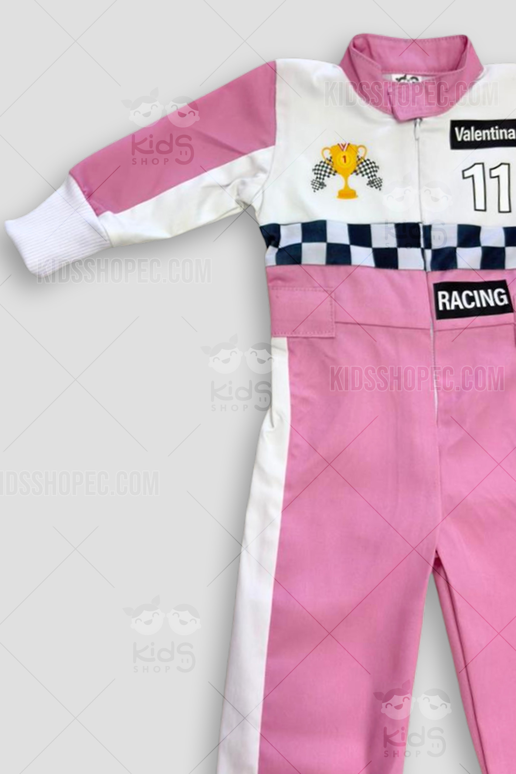 Disfraz o Overol "Piloto de Fórmula 1" Rosado + Gorra - Imagen 2