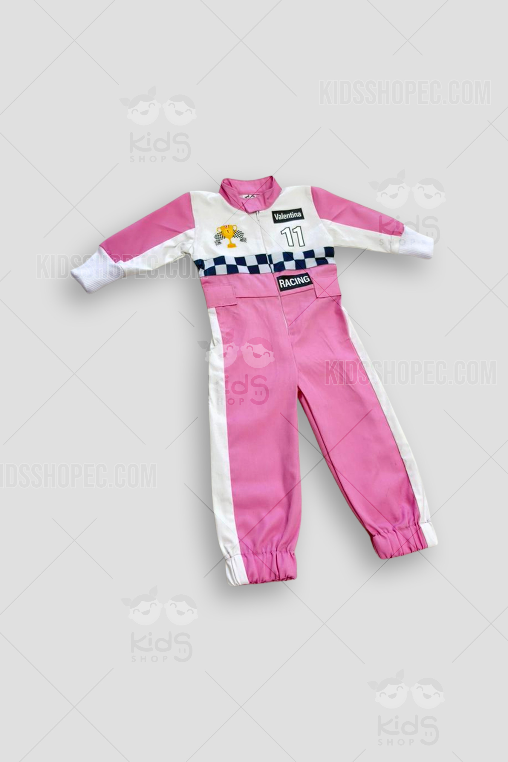 Disfraz o Overol "Piloto de Fórmula 1" Rosado + Gorra - Imagen 4