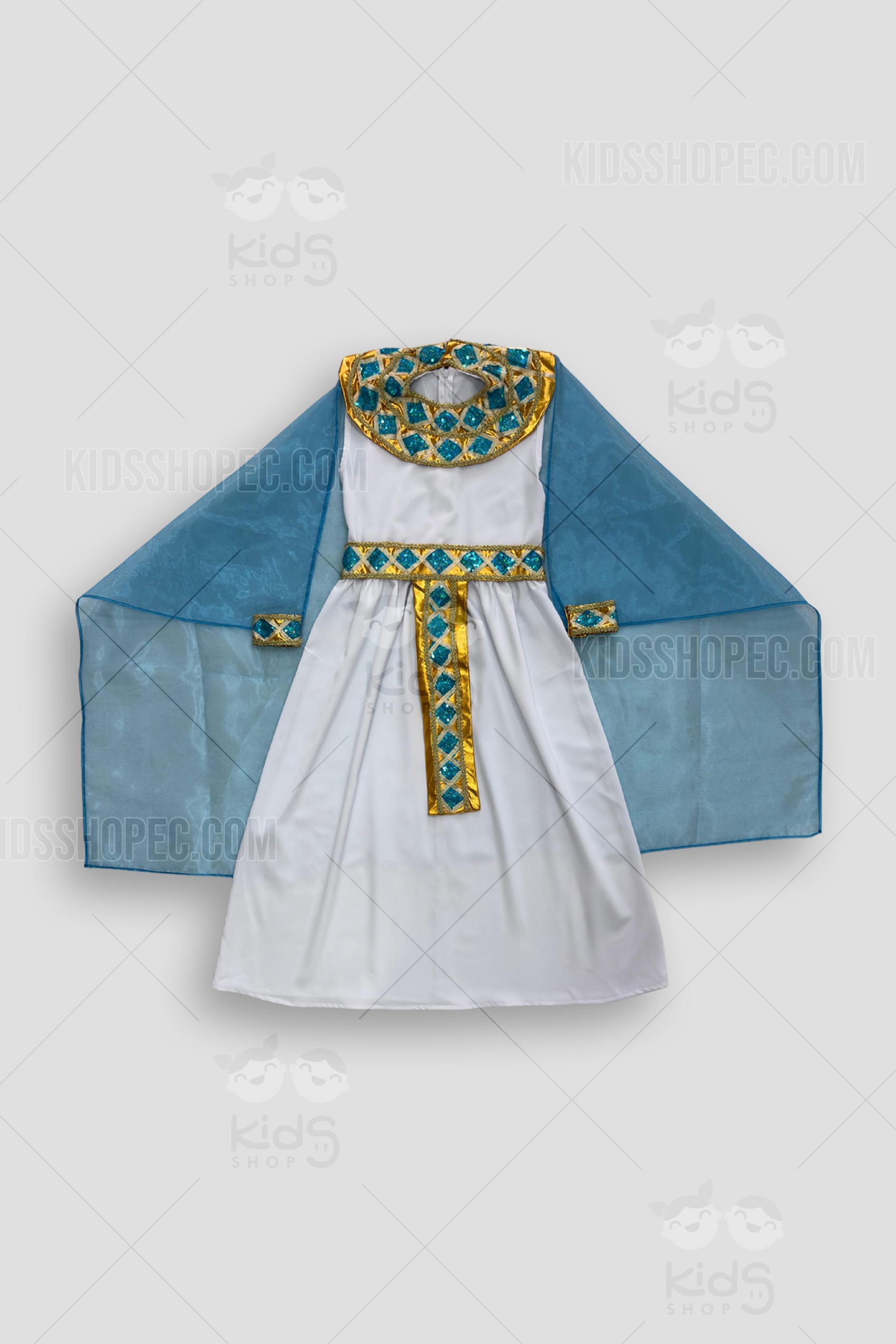 Disfraz de Cleopatra Niña Reina del Nilo: Vestido Egipcio Lujoso y Completo a Medida - Imagen 6