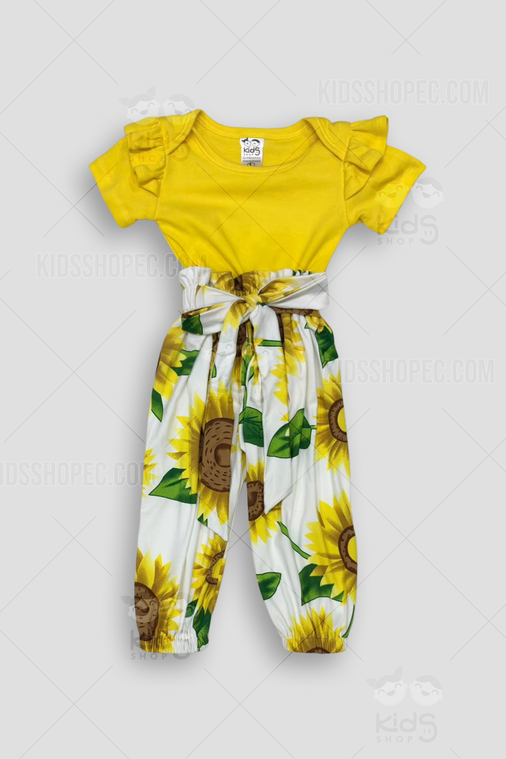 Conjunto o Sets de Body y Pantalón Floral con Lazo