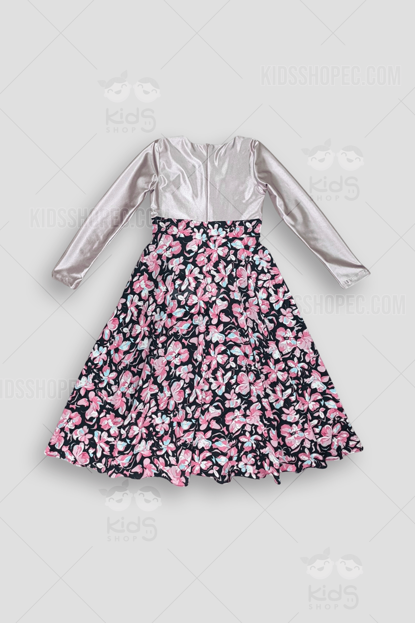 Set de Vestidos Amor Infinito para Madre e Hija: Dúo Floral y Rosa Metalizado a Medida - Imagen 3