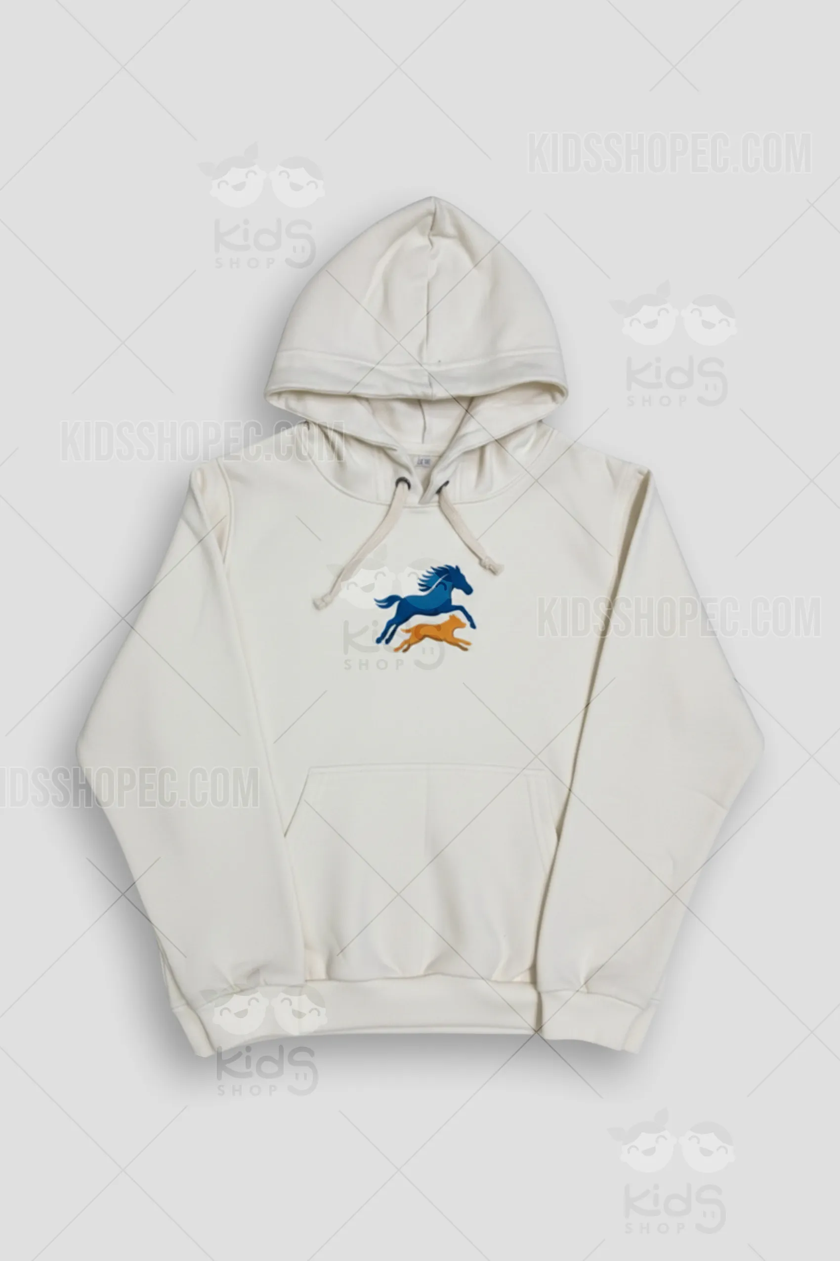Chompa Blanca Personalizada Animal Dynamic: Hoodie con Capucha y Diseño Corporativo a Medida - Imagen 3