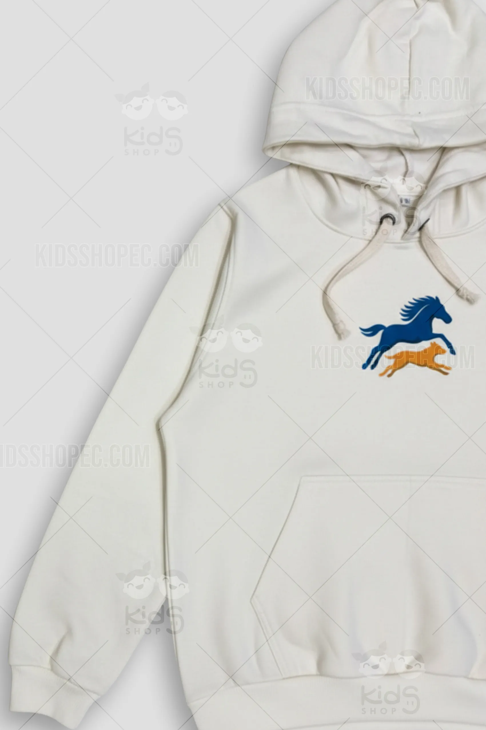 Chompa Blanca Personalizada Animal Dynamic: Hoodie con Capucha y Diseño Corporativo a Medida - Imagen 2