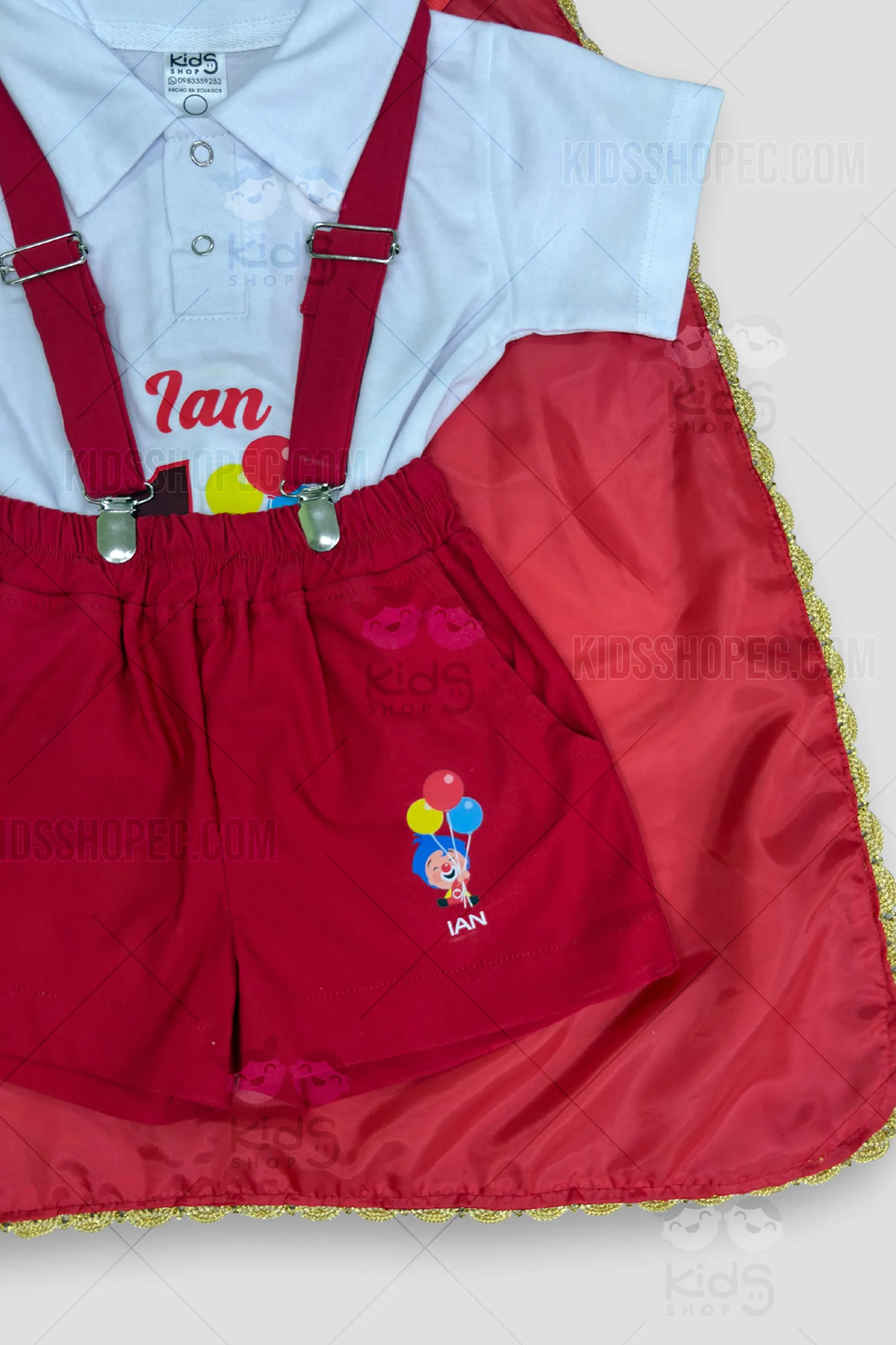 Traje de Cumpleaños Plim Plim para Niño: Conjunto Exclusivo con Capa y Personalización a Medida - Imagen 2