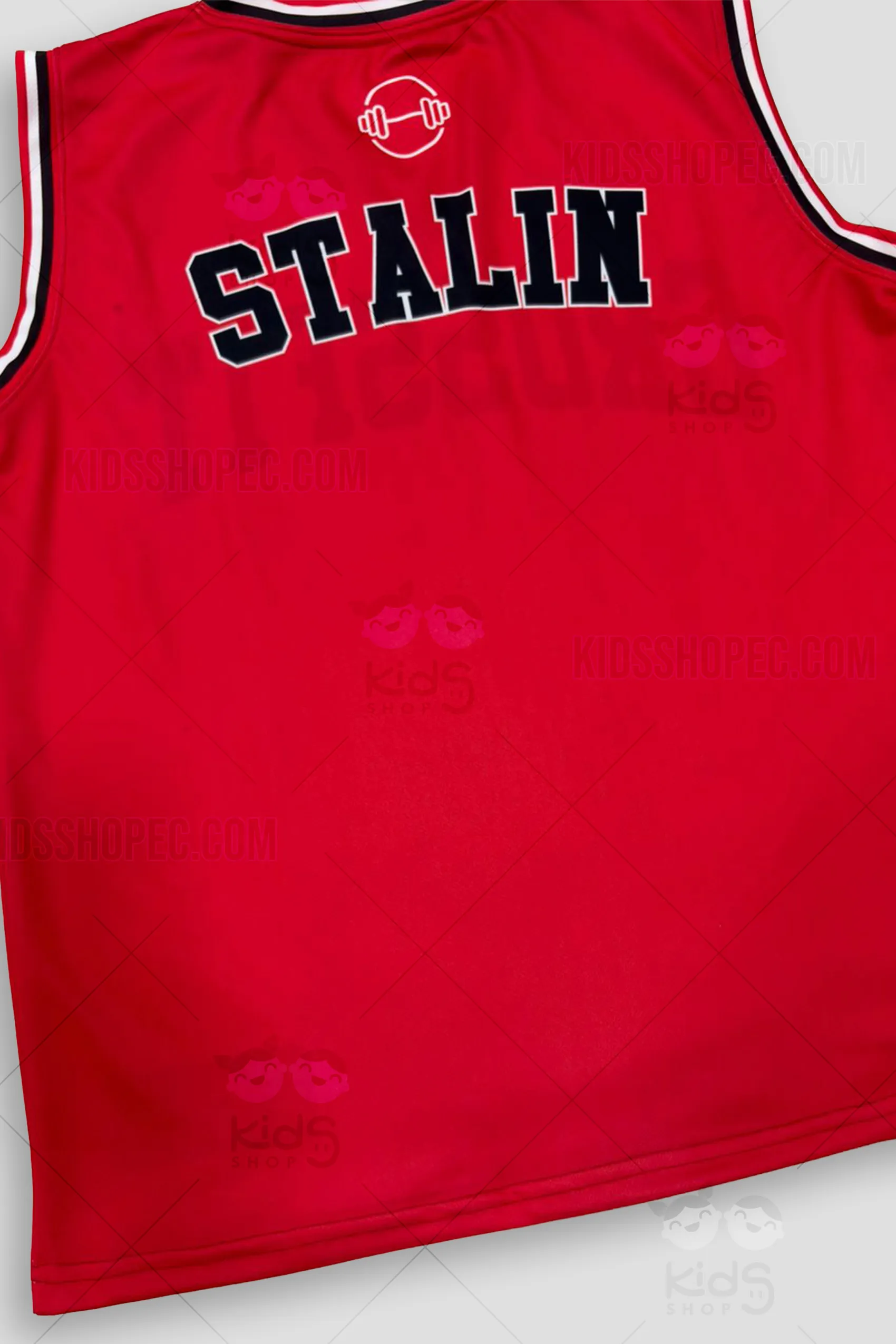 Bividí Deportivo Estilo Baloncesto / CrossFit - Camiseta sin Mangas Roja Personalizada - Imagen 4