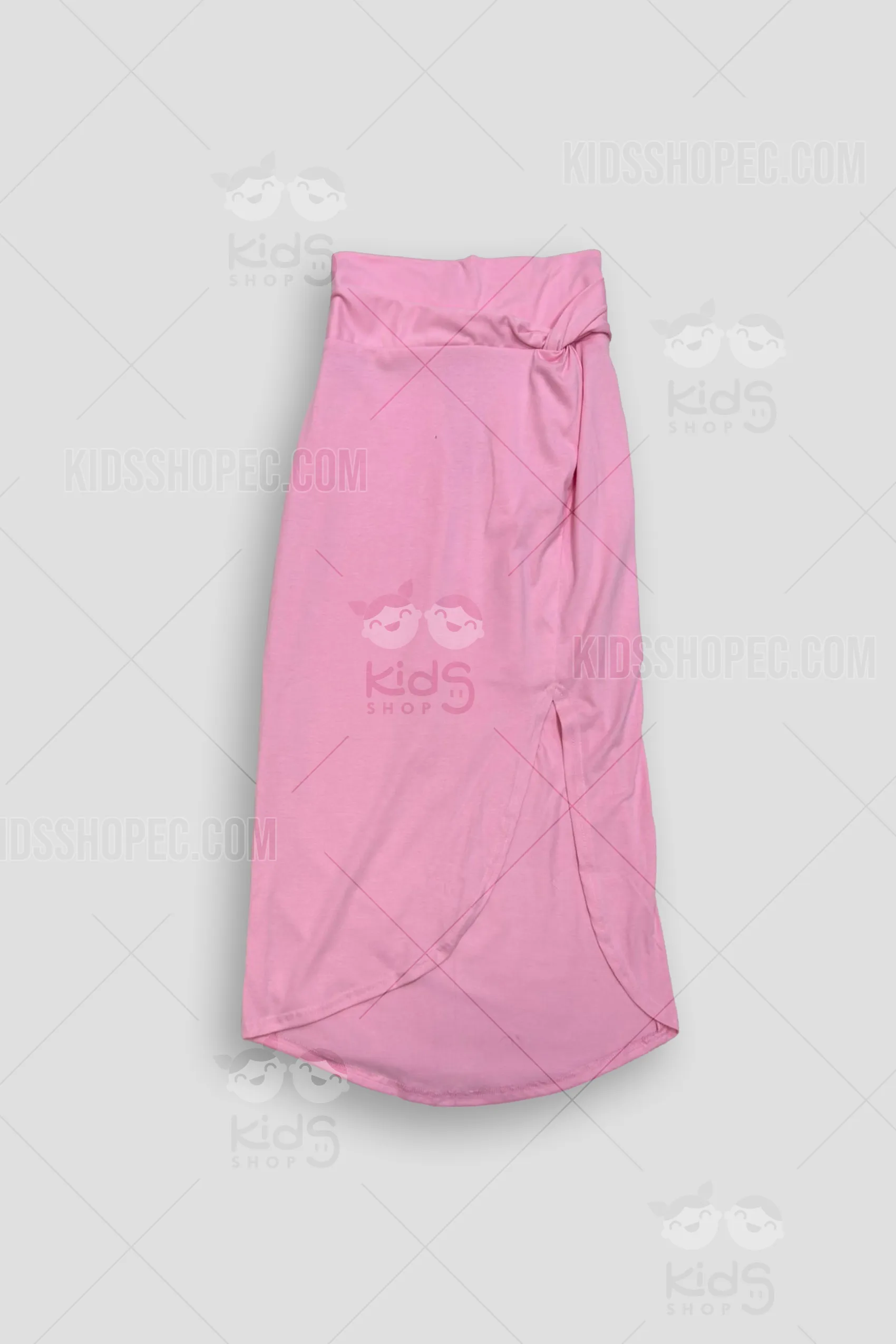 Conjunto Dos Piezas de Moda - Top Corto y Falda Larga Estilo Pareo Color Rosa Pastel - Imagen 4
