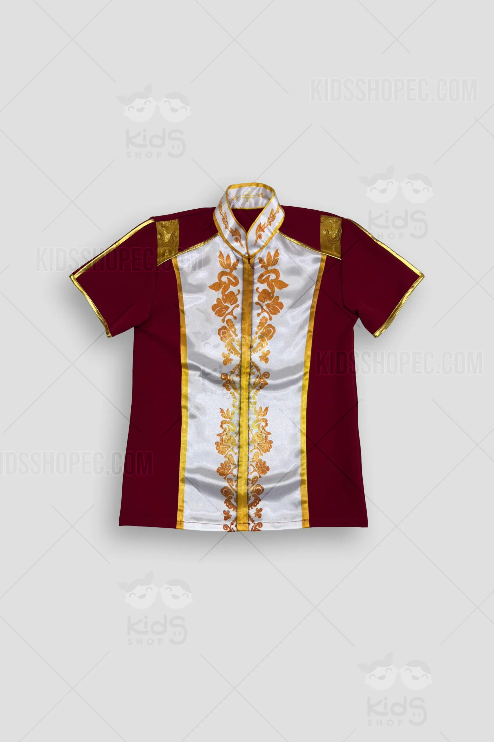 Traje de Príncipe/Realeza para Niño - Conjunto de Gala Color Vino y Oro - Imagen 3