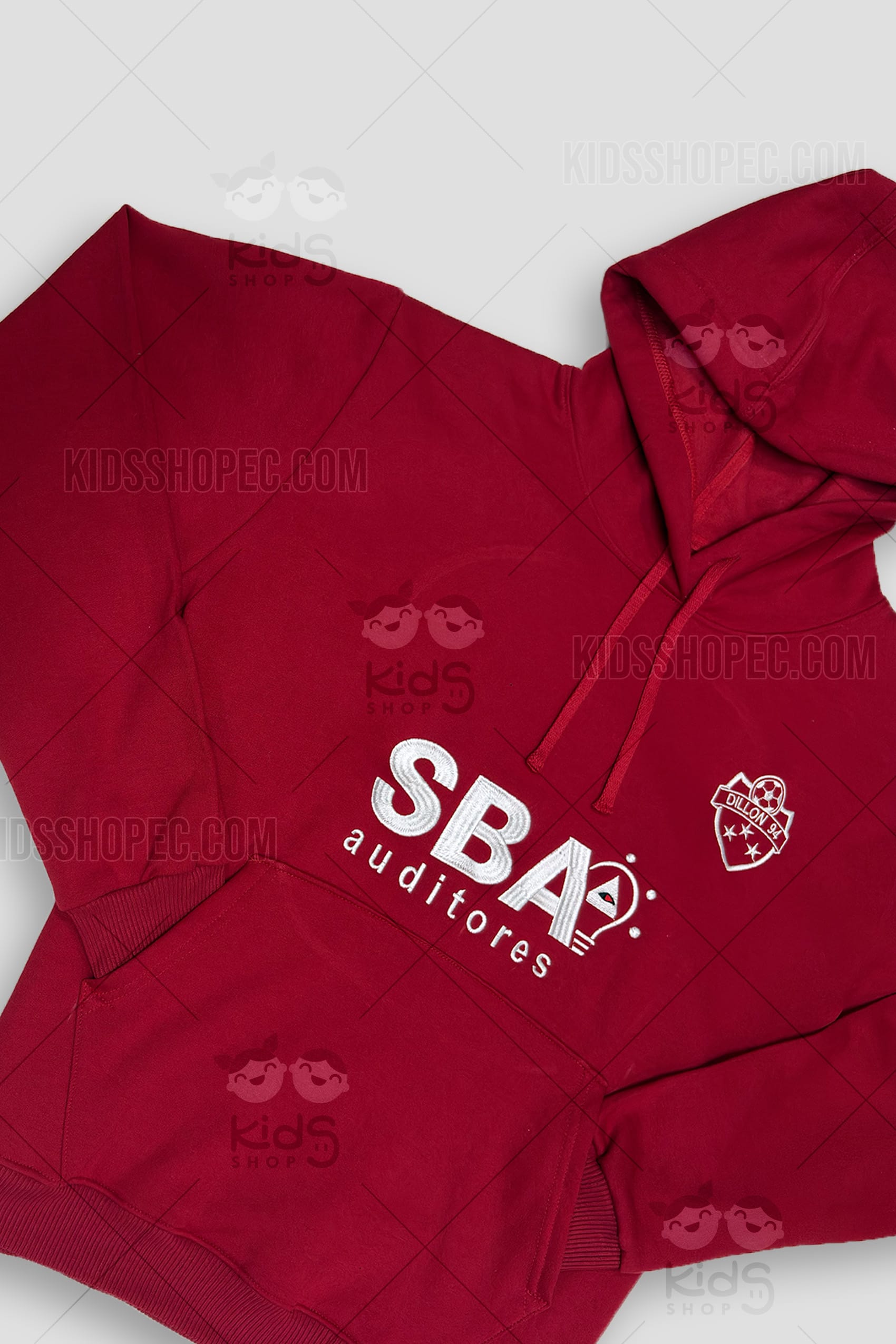Chompa Personalizada Corporativa y Deportiva - Hoodie Rojo Vino con Capucha para Empresas y Equipos - Imagen 2