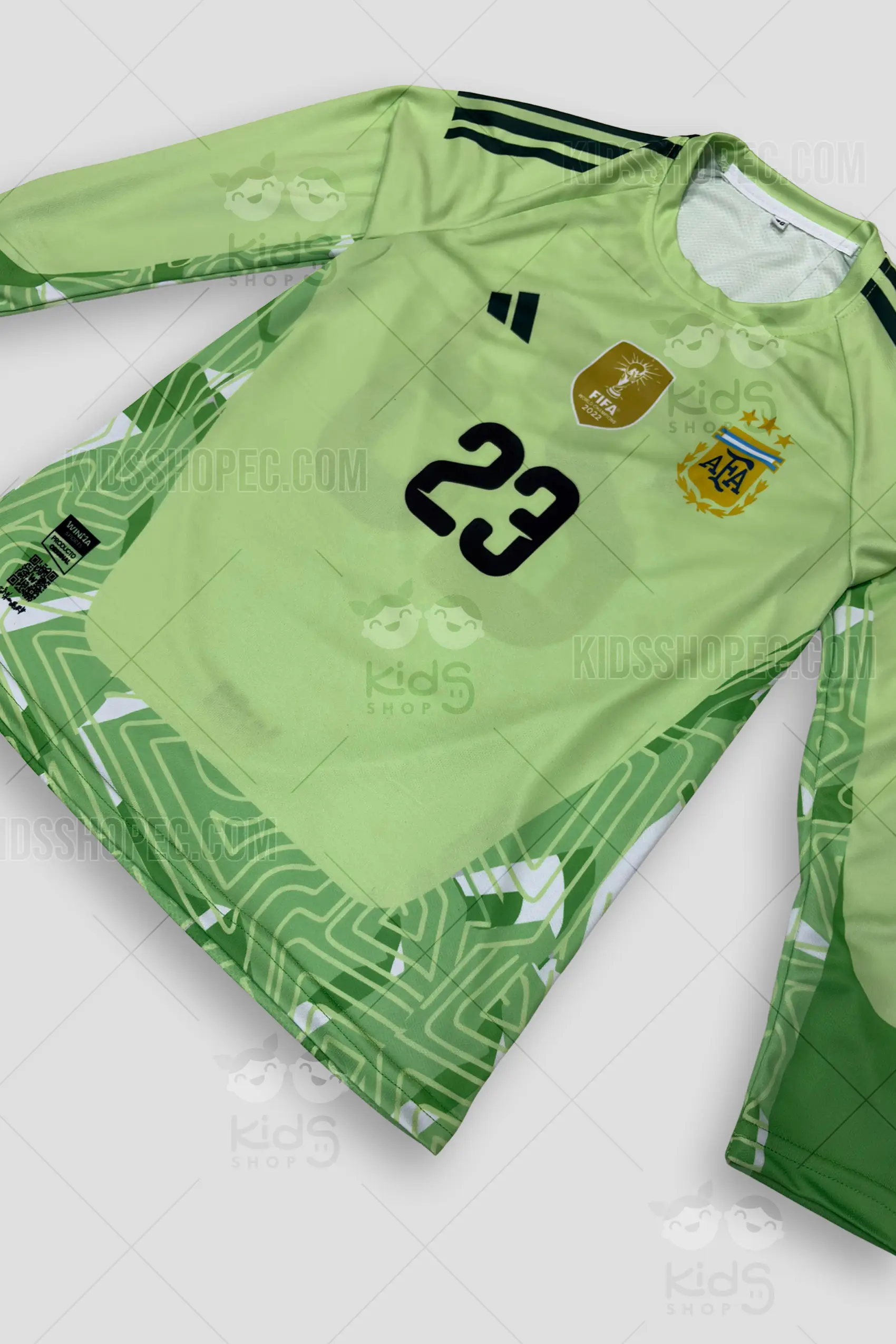 Buzo de Arquero Verde Campeón - Camiseta de Portero Manga Larga Dorsal 23 - Imagen 5