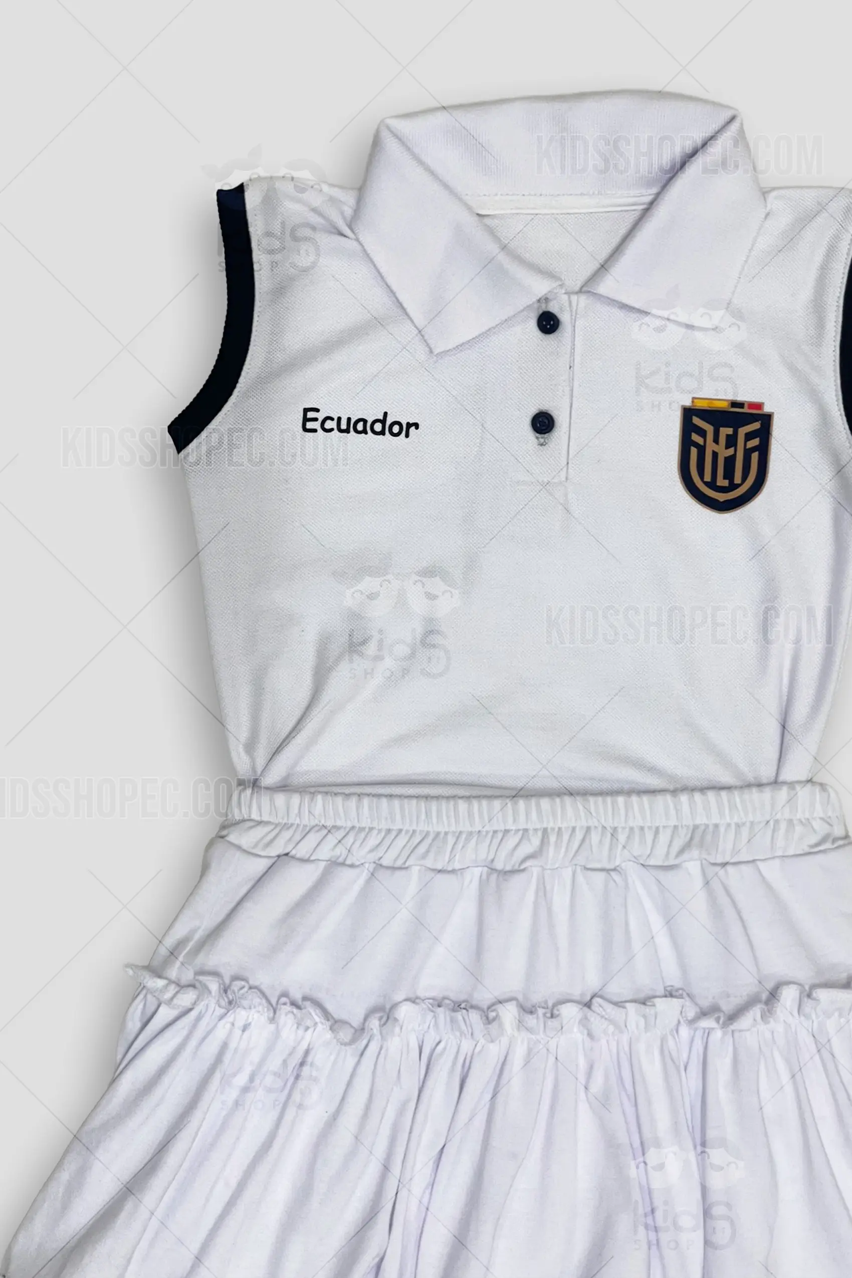 Conjunto Deportivo "La Piel Que Nos Une" (2 Piezas) - Blusa Polo y Falda para Niña - Imagen 2