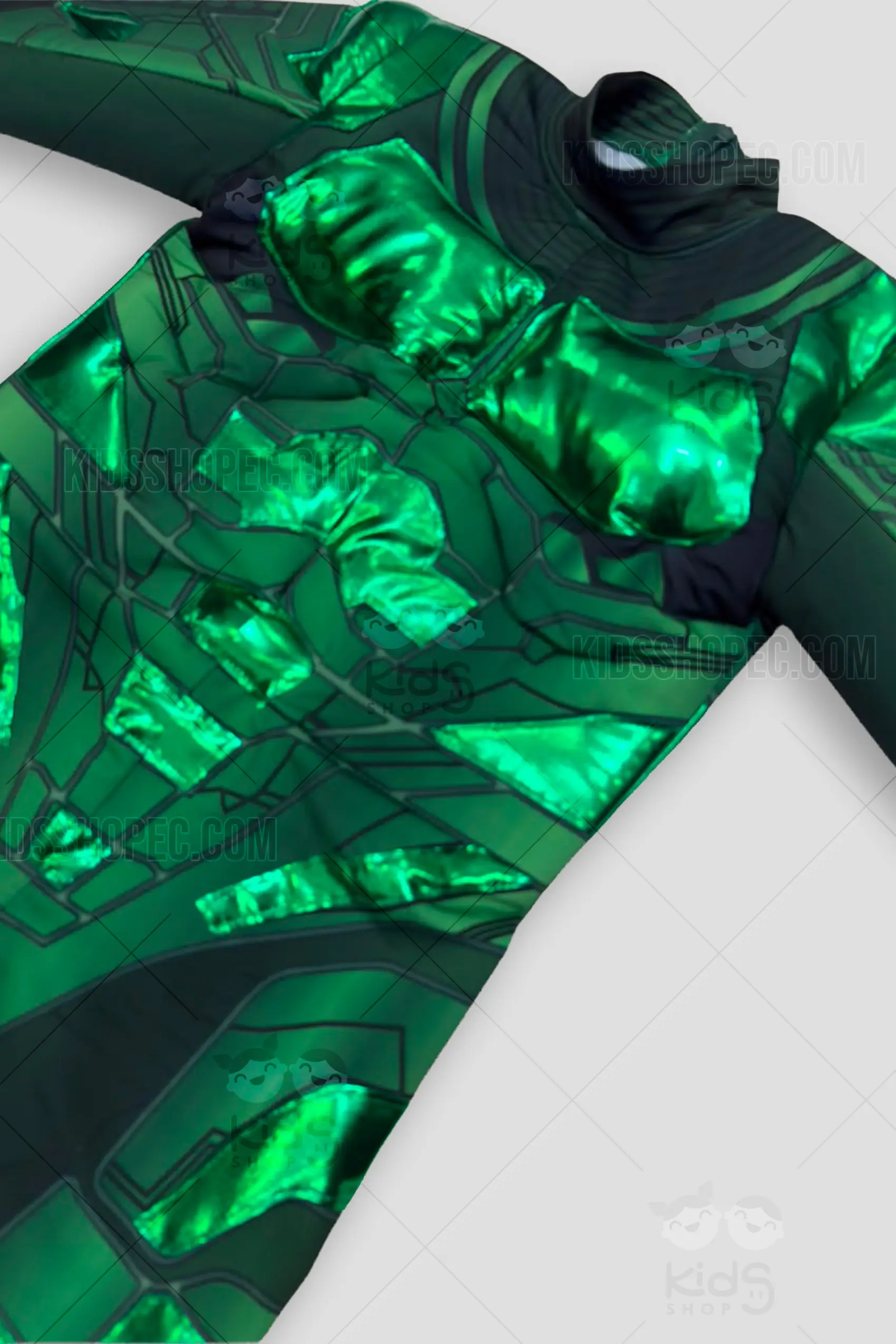 Disfraz de Duende Verde - Traje de Villano con Armadura Metálica y Accesorios - Imagen 3