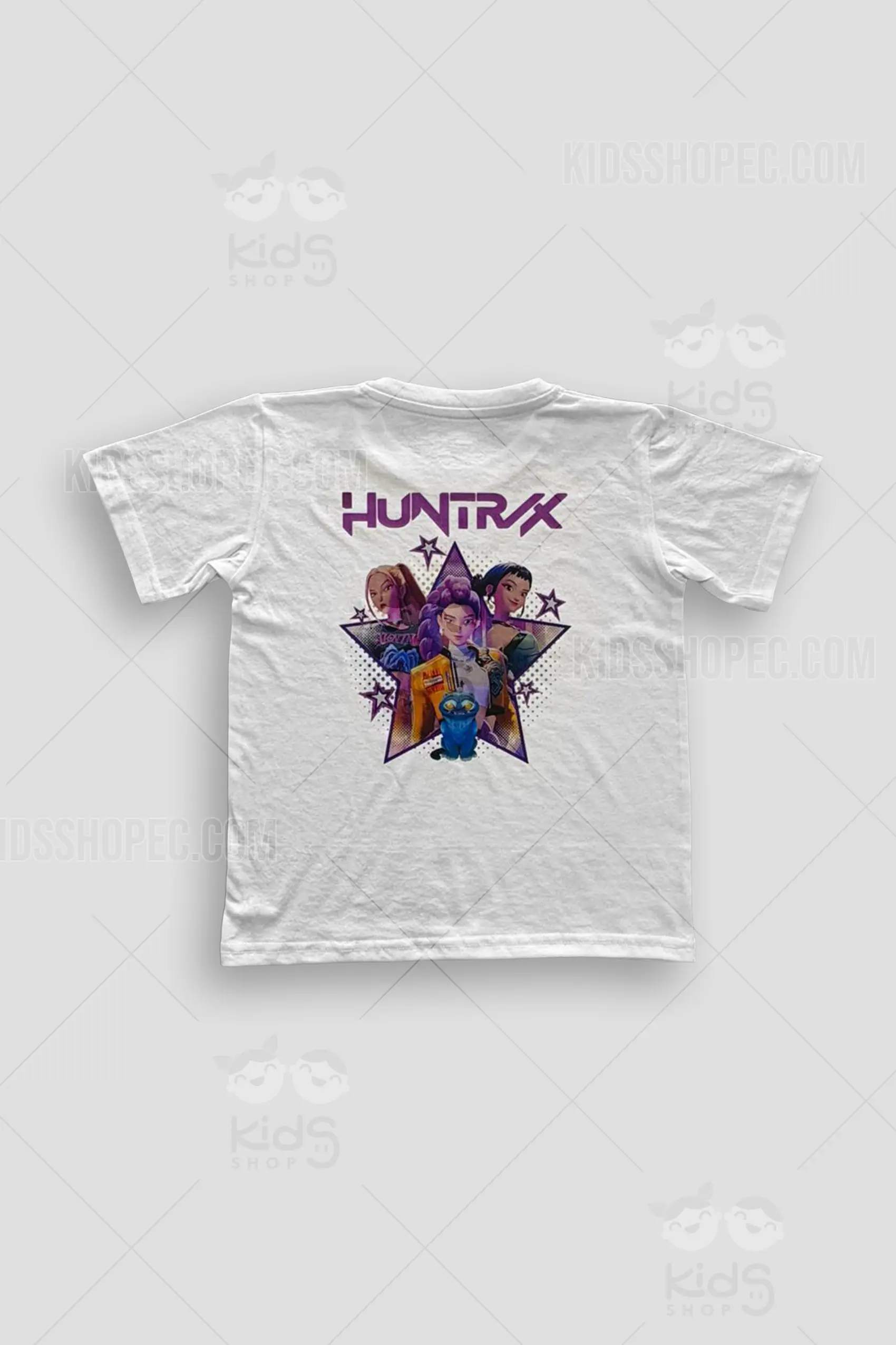 Camiseta Blanca Estilo K-Pop HUNTRX - Camiseta Manga Corta Estampada - Imagen 4