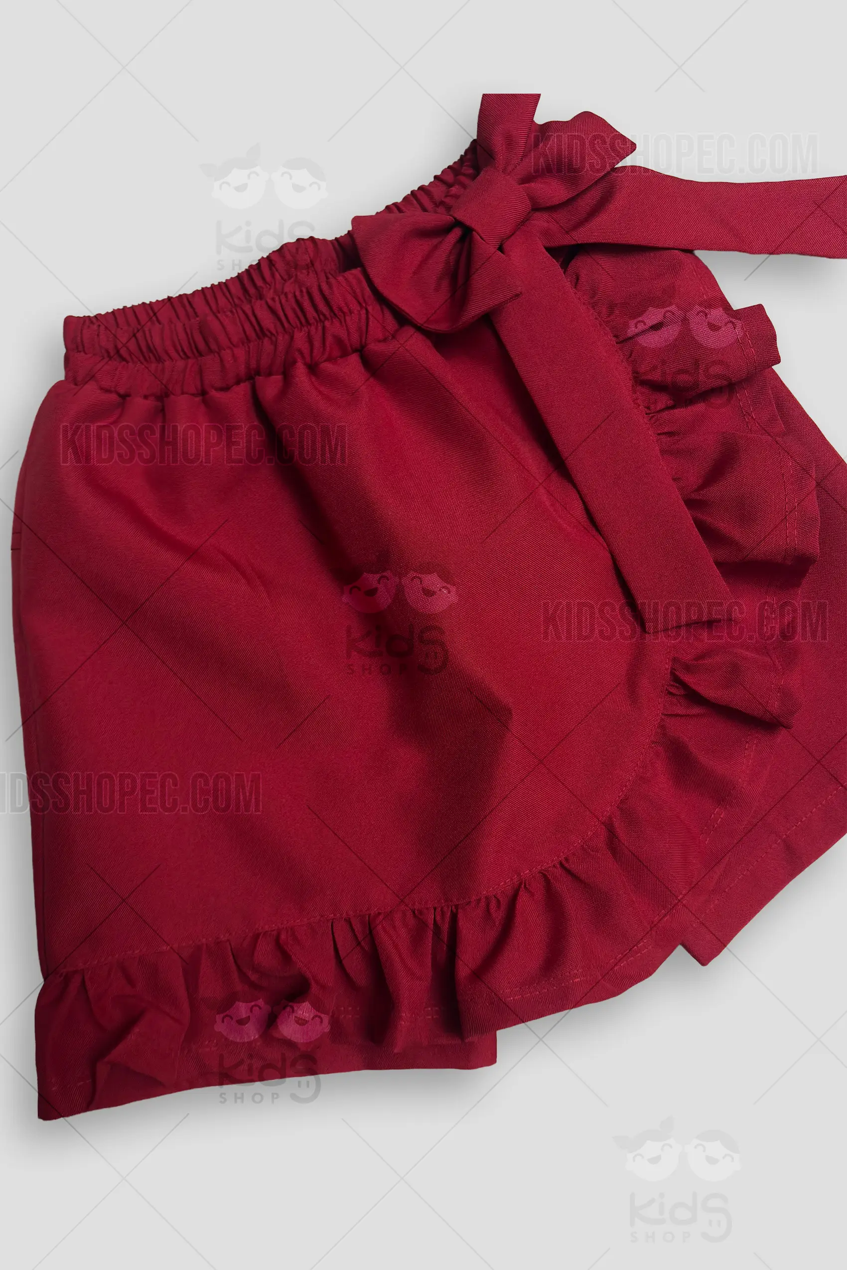 Falda Short Infantil Roja - Prenda Casual con Vuelos - Imagen 2